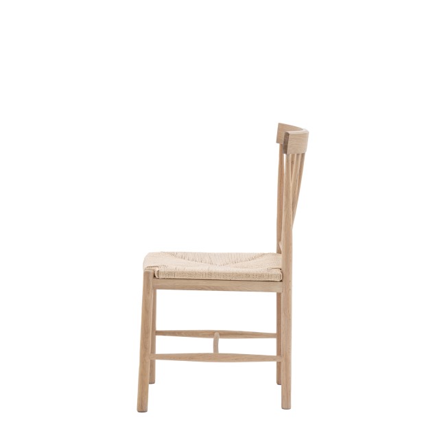 Set of 2 Natural Dining Chairs - Eton - Caspian House