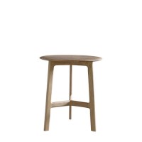 Round Oak Side Table - Madrid