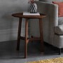 Round Walnut Side Table - Madrid