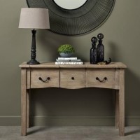 Solid Mango Wood 1 Drawer Console- Copgrove 