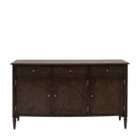 Large Dark Wood Sideboard with Drawers - Madie