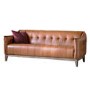 Brown Leather Ecclestone Sofa - Caspian House