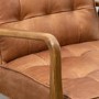 Brown Leather Mid Century Armchair - Caspian House