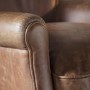 Brown Leather Accent Chair - Caspian House