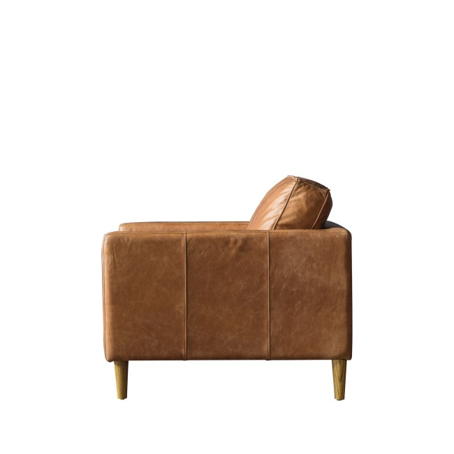 Osborne Accent Chair in Vintage Brown Leather - Caspian House