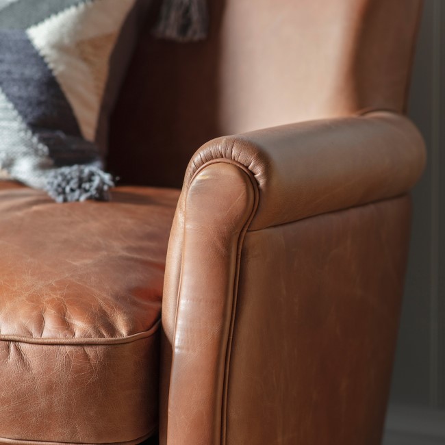 Mr. Paddington Sofa in Vintage Brown Leather  - Caspian House