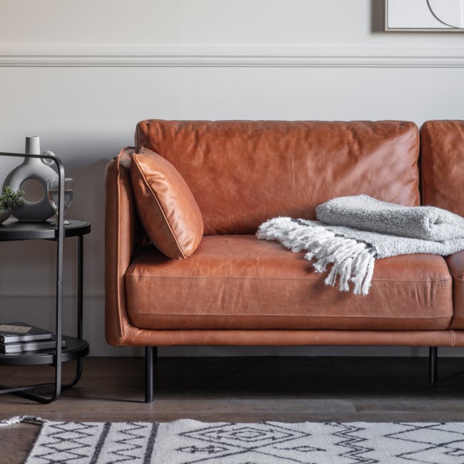 Wigmore Sofa in Brown Leather - Caspian House