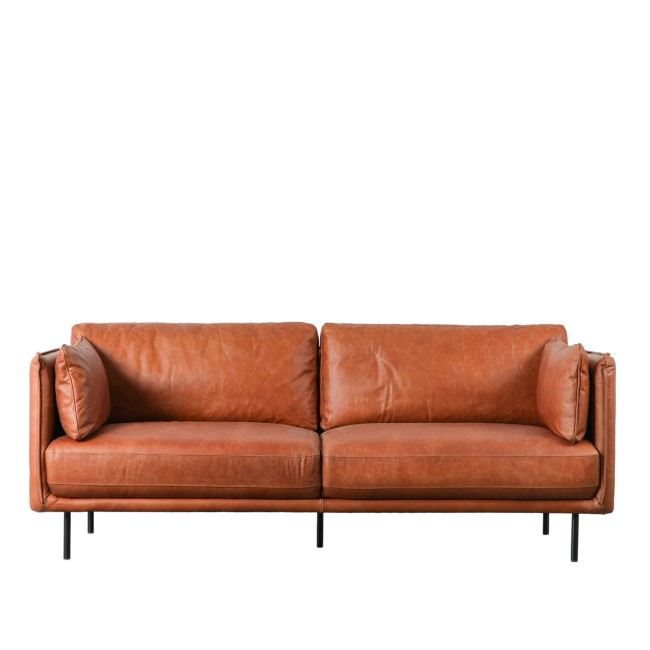 Wigmore Sofa in Brown Leather - Caspian House