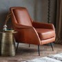 Brown Leather Armchair - Caspian House