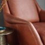 Brown Leather Armchair - Caspian House