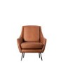 Brompton Accent Chair in Brown Leather - Caspian House