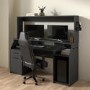 Black Gaming Desk with 1 Door and 1 Drawer - Function Plus 