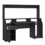 Black Gaming Desk with 1 Door and 1 Drawer - Function Plus 