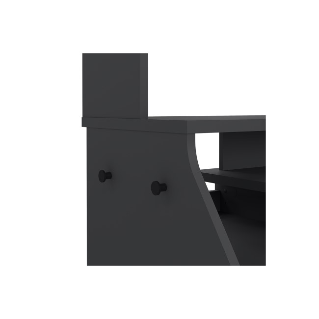 Black Gaming Desk with 1 Door and 1 Drawer - Function Plus 