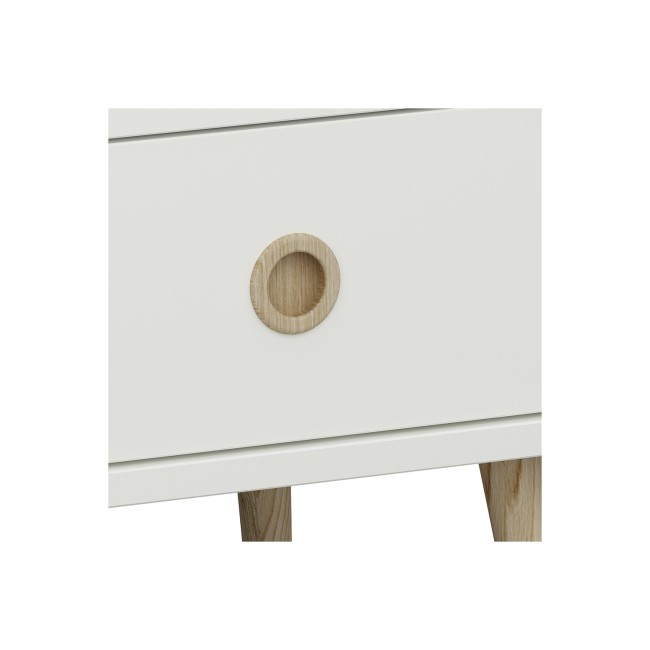 Off White Wooden Desk with Drawers - Softline 