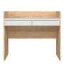 Oak & White Desk with Drawers - Function Plus 