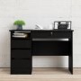 Black Oak Desk with Drawers - Function Plus 