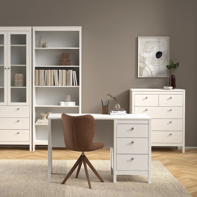 White Desk with Drawers - Barcelona 