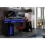 Wide Black Gaming Desk with Colour Changing LED - Tezaur