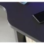 Wide Black Gaming Desk with Colour Changing LED - Tezaur