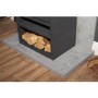 Acantha Tile & Hearth Set in Concrete Effect with OKO S1 Stove Log Store & Angled Pipe