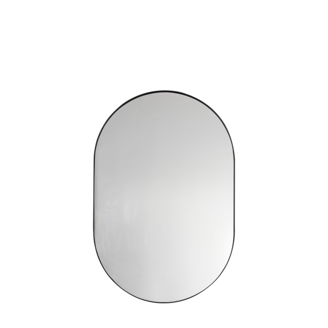 Oval Hurston Mirror Black