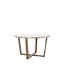 Marble Effect Green Round Coffee Table with Brass Legs - Lusso - Caspian House 