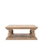 Square Pine Pedestal Coffee Table with Storage - Vancouver - Caspian House