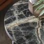 Marble Side Table Charcoal - Amalfi - Caspian House