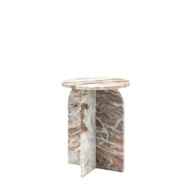 Marble Side Table Natural - Amalfi - Caspian House