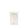 Marble Side Table White - Amalfi - Caspian House 