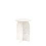 Marble Side Table White - Amalfi - Caspian House 