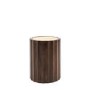 Mango Wood Side Table with Travertine Top - Cascia - Caspian House