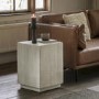 White Wash Mango Wood Side Table - Lowa - Caspian House 