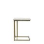 Marble Effect Green Side Table with Brass Legs - Lusso - Caspian House 