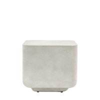 Curved Square Concrete Side Table - Pavia - Caspian House 