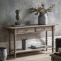 Oak Large Console Table with 2 Drawers - Artisan - Caspian House