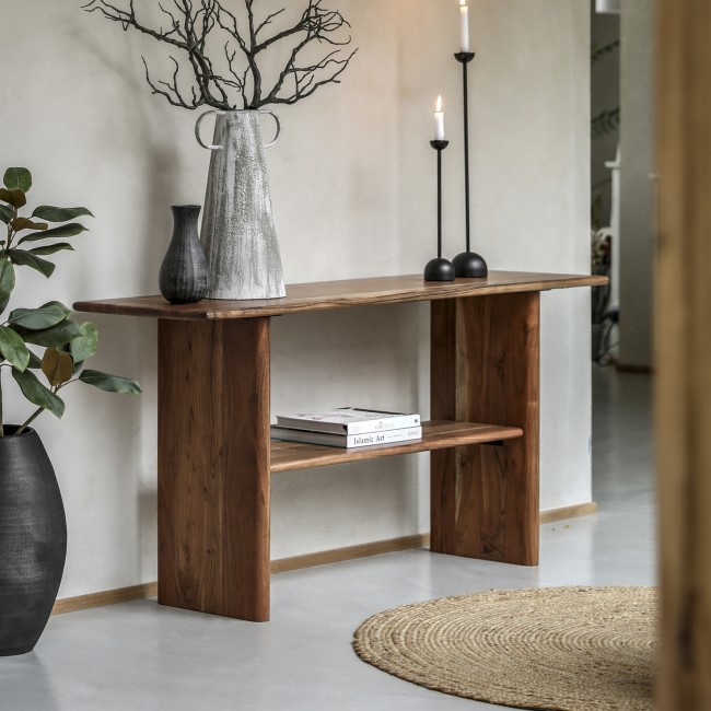 Large Console Table with Shelf - Borden - Caspian House 