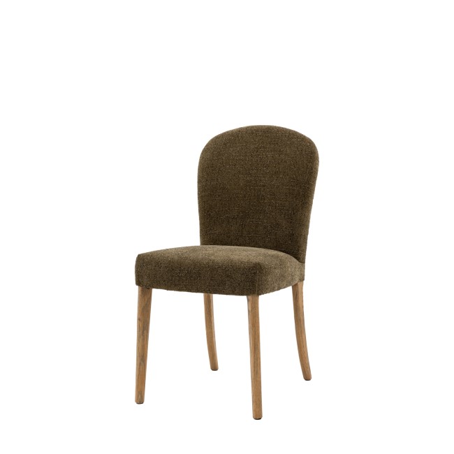 Set of 2 Green Fabric Dining Chairs - Hinton - Caspian House 