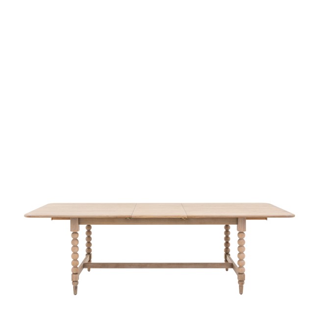 Large Oak Extendable Dining Table with Bobbin Detail seats 8 - Artisan - Caspian House 