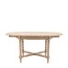 Round Oak Extendable Dining Table with Bobbin Detail seats 6 - Artisan - Caspian House 