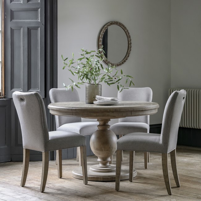 Round to Oval Extendable Pedestal Dining Table - Vancouver - Caspian House