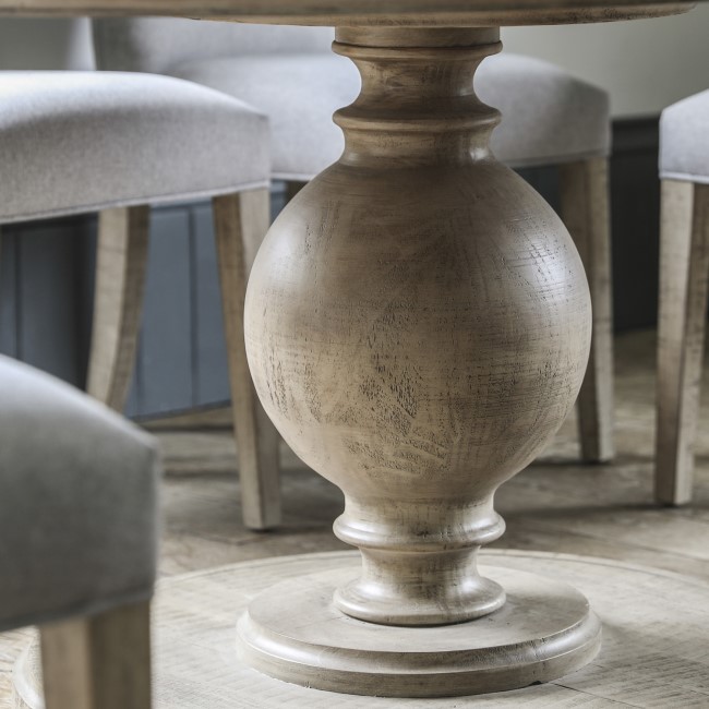 Round to Oval Extendable Pedestal Dining Table - Vancouver - Caspian House