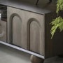 Mango wood Tv Unit with Ball Feet - Arc - Caspian House 