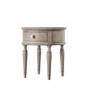 Wooden Farmhouse Round Side Table Maverick - Caspian House