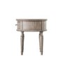 Wooden Farmhouse Round Side Table Maverick - Caspian House