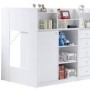 Junior High Sleeper Bed with Wardrobe Storage in White - Wizard - Flair