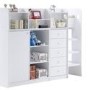 Junior High Sleeper Bed with Wardrobe Storage in White - Wizard - Flair