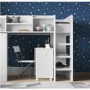 Junior High Sleeper Bed with Desk and Storage in White - Wizard - Flair