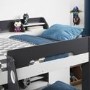 Grey Triple Sleeper Bunk Bed With Storage Drawer - Flick - Flair